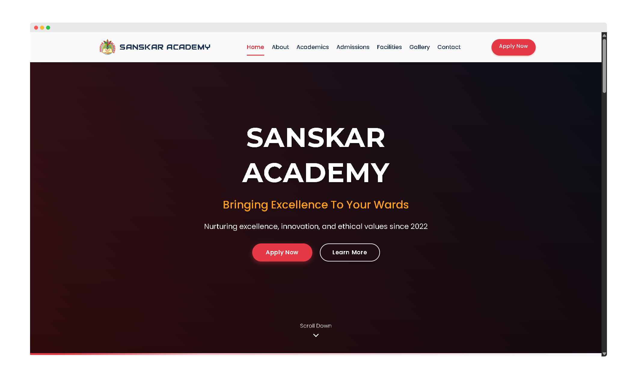 Sanskar Academy Website